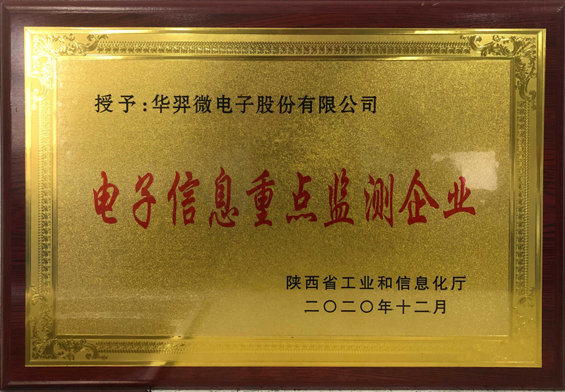 電子信息重點監(jiān)測企業(yè)